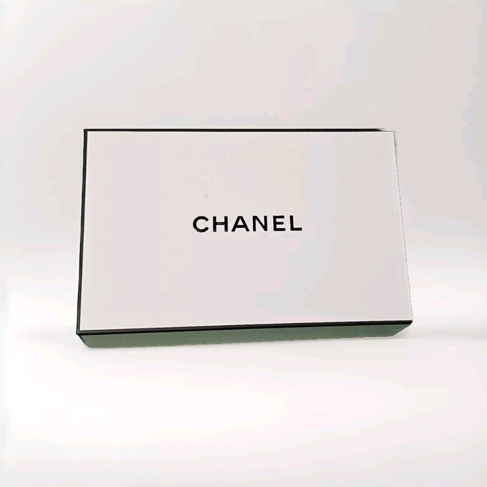 Authentic CHANEL Small/Medium Rectangular Gift Storage Box 8.5"x5.5"x3”  W/ Card